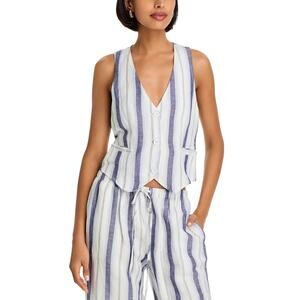 Bella Dahl Women Coastal Stripe Vest Ombre Stripe Size M 0115